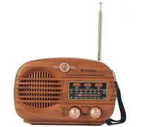 Radio Bluetooth retro, radio portátil AM FM transistor, funciona con pilas