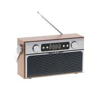 Radio Bluetooth, Retro, Sintonizador FM, MP3, Puerto USB y Tarjeta SD, Inalámbrica, Portátil Camry CR1183 Marrón