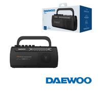 Radio cassette daewoo am/fm c/microfono - salida auric. ac/dc y pilas