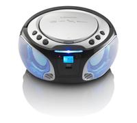 Radio CD Bluetooth Lenco SCD-550 Plata Reproductor USB FM Altavoces LED 3,6W