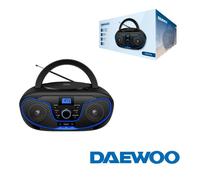Radio CD Daewoo DW3012 Bluetooth USB Ecualizador 4W Negro y Azul