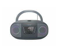RADIO CD FONESTAR BOOM-GO-G GRIS - 4W RMS - BLUETOOTH - FM - USB/MP3 - AUX IN - SALIDA AURICULARES - EFECTOS LUMINOSOS