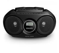 Radio CD Philips AZ215S/12 Boombox 3W RMS CD Radio FM AUX Portátil Negra