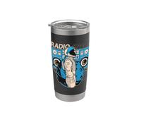 Radio Ciencia espacial Astronauta Amante Astronomía Radio Espacio Vaso térmico de acero inoxidable de doble pared