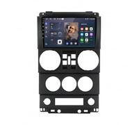 Radio Coche 2 DIN con Carplay Inalámbrico para Jeep Wrangler Unlimited 3 JK 2008-2010 Mirror Link, Incell Touchscreen Radio Coche con Bluetooth USB/Eq Comandos Al, 4 Nuclear 2G+32G