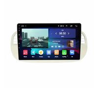 Radio Coche 2 DIN con Carplay y Android Auto para FIAT 500 Abarth 2007-2015 A-Pple Carplay & Android Auto, Autoradio Portátil Car Play con Pantalla, 4 Nuclear 2G+32G