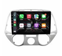 Radio Coche 2 DIN con Carplay y Android Auto para Hyundai I20 2008-2013 con Cámara Trasera y Delantera HD 1080P, Navegación GPS, Radio FM/RDS Dsp, 8 Nuclear 6G+128G