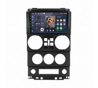 Radio Coche 2 DIN con Carplay y Android Auto para Jeep Wrangler Unlimited 3 JK 2008-2010 Mirror Link, Incell Touchscreen Radio Coche con Bluetooth USB/Eq Comandos Al, 8 Nuclear 8G+256G