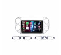 Radio Coche 2 DIN Pantalla para Volkswagen Tiguan 2006-2016 Pantalla de Coche con Carplay y Android Auto Inalámbricos, Bluetooth, Mirror Link, Navegación, 4 Nuclear 4G+64G