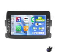 Radio Coche Android 15 para Re-nault Dacia Duster Sandero Captur Lodgy Symbol Logan Dokker Inalámbrico CarPlay Android Auto 7" Pantalla Táctil GPS WiFi BT FM/RDS EQ SWC Cámara Trase(Color:8CORE 4+32G)