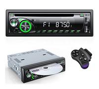 Radio Coche Bluetooth CD DVD Player, Chismos Autoradio Bluetooth 5.0 Manos Libres, RDS Radio 1 DIN para 9-24V Car, Soporta FM/AM/MP3/AUX/2 USB/SD/TF/WMA/WAV/7 Colores Control Remoto