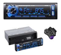 Radio Coche Bluetooth Extraible, Wistrue RDS Autoradio Bluetooth 5.0,FM/Am 1DIN Autoradio Stéreo Soporta MP3/2USB Carga rápida/AUX/SD Compatible con Android y iOS