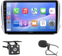 Radio Coche Bluetooth para Peugeot 208/2008 2012-2018 con Android Auto Wireless CarPlay,2 DIN Autoradio 10.1 Pulgadas Peugeot 208 GPS navegación Bluetooth Manos Libres USB FM Spotify Podcast Cámar