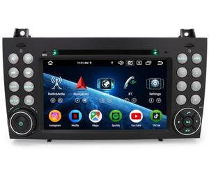 Radio Coche CarPlay Mercedes SLK R171 Android 16 7" Pantalla GPS Bluetooth | 8 Core 4GB+64GB, CD/DVD, WiFi Dual Band, 4G, DSP ecualizador 16 bandas, Control al Volante