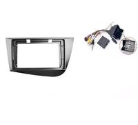 Radio Coche DVD Marco Marco Radio Coche 9 Pulgadas para Seat para Leon 2005-2012 Kit Instalación Salpicadero Incluye Panel Estéreo GPS DVD Reproductor CD Marco RESPUNEKBAH(Frame an canbus)