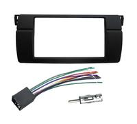 Radio Coche DVD Marco Marcos para Radio 1 2 DIN para Serie 3 para E46 1998-2005 Incluye Panel Estéreo DVD Montaje Salpicadero Kit Instalación Marco Bisel para CD RESPUNEKBAH(Version A Wire)