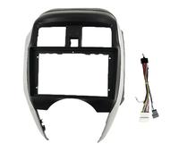 Radio Coche Fascias GPS MP5 Reproductor Estéreo 2 DIN Unidad Principal Panel Tablero Marco para Nissan para Sunny/para ALMERA 14-18 9 Pulgadas RHD MENSUNUBNM(Frame with Cable)