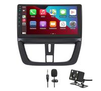 Radio Coche para Pantalla Peugeot 207 2006-2015 9" Écran Tactile IPS Wireless Carplay&Android Auto Avec Navigation/caméra de recul/Bluetooth/Miror Link/Mic/FM/Steering Wheel Controls