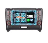 Radio Coche Wireless CarPlay Android Auto, Sistema Linux Radio Am/FM/RDS Bluetooth 5.0 con Pantalla Táctil y Mando de Volumen Físico, Arranque Rápido, Plug and Play para Audi TT MK2 8J 2004-2015