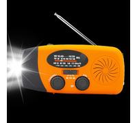 Radio con Alerta Meteorológica | Pequeña Radio para Oficinas,Equipo De Supervivencia Portátil con Energía Solar Y Manivela para Camping Hogar Tercera Edad Interior Exterior