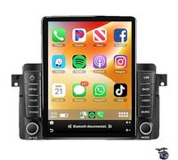 Radio con Android 14 de 9,7" y Doble DIN para E46 (1999-2005, M3 320I), Pantalla táctil, CarPlay inalámbrico, Android Auto, Bluetooth, cámara de visión Trasera y Control en el Volante.