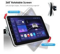 Radio con GPS para coche, reproductor Multimedia Universal con Android, 1 Din, estéreo, pantalla giratoria, vídeo, autorradio, Carplay, 10,1 pulgadas Cámara trasera P1 AI pro