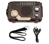 Radio con manivela, generación de energía, carga solar, tarjeta Bluetooth de tres bandas, reproducción multifunción de MP3