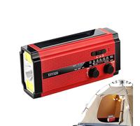 Radio con Manivela Manual - Radio Solar para Camping,Cargador Portátil Recargable 5000mAh para Camping Exteriores y Emergencias