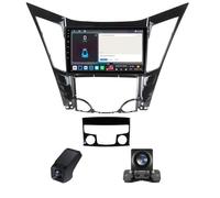 Radio con Pantalla táctil HD para Hyundai Sonata 6 YF 2009-2014 Sistema Android 14 Compatible con CarPlay inalámbrico y Android Auto navegación GPS y Bluetooth 4G LTE y Wi-Fi Integrados vídeo 2K (B