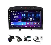 Radio con Touch screen Android 15 para Peugeot 408 2010-2016 Bluetooth pantalla táctil Autoradio de 9 pulgadas Carplay navegación controles en el volante cámara de marcha atrás(A W400 8+128G)