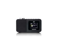 Lenco CR-625BK Radio despertador con DAB+/FM, pantalla a color de 2,4 pulgadas, intensidad regulable, alarma doble, temporizador, función de repetición, memoria de 30 emisoras, entrada auxiliar, color