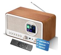 Radio Dab Plus con Bluetooth,Radio Digital Dab+/FM con Mando a Distancia y Funcionamiento por Red Eléctrica,Radio Despertador,USB/AUX,Temporizador de Apagado Automático, 30 Emisoras Presintonizadas