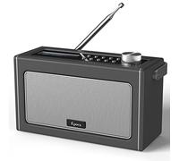 Radio Dab portátil, Radio Dab/Dab Plus, Radio FM, Altavoz Bluetooth portátil, Radio Digital con Carga USB para 15 Horas de reproducción, Altavoces estéreo Bluetooth, Recargable