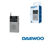 Radio daewoo am/fm con altavoz - auriculares inc - plata