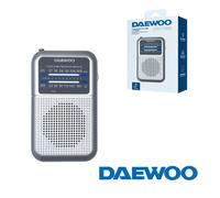 Radio portátil Daewoo DW1008 AM/FM altavoz integrado jack 3.5 mm plata