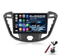 Radio de 9 Pulgadas con Android 15 para Ford Transit Tourneo Custom (2013-2021), Qualcomm de 8 núcleos, 64 GB, Pantalla táctil 2K de 2000 x 1200, CarPlay, DSP, GPS, WiFi, SWC y cámara.