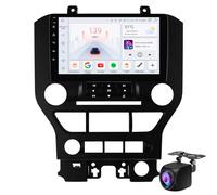 Radio De Automóvil Para F-ord Mustang 2015-2021 Con Carplay Android Auto Auto Android Car Stereo 9 "pantalla Táctil Bluetooth Radio Gps Nav Sat Hifi Wifi Fm Invertir Cámara De Inversión(Size:M300S)