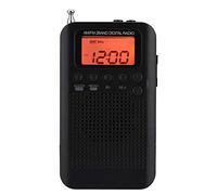 Radio de Bolsillo Am/FM portátil, Mini Radio Digital Personal FM/Am con Pantalla LCD, Radio con Altavoz y Conector para Auriculares, batería Recargable, Pantalla de Bloqueo, para Caminar, Gimnasio