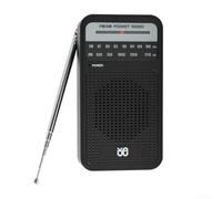 Radio de bolsillo AM FM, radios portátiles de mano, radio digital DAB FM recargable, radio de bolsillo AM FM con altavoz y auriculares