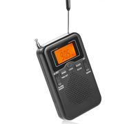 Radio De Bolsillo Am FM - Reproductor De Música De Radio De Bolsillo Portátil, Ra-Dios Pequeñas Digitales, Stéreo con Pilas Y Altavoz Grande Pantalla LCD Digital