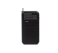 Radio de bolsillo AM/FM - Sanyo - Sintonizador AM/FM - Toma de auriculares - Funciona con 2 pilas AAA - Portátil - Verde - 3x6x8 cm