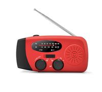 Radio De Cigüeñal con Energía Solar para El Área Al Aire Libre, Radio Solar De Emergencia FM/Am con Manivela 2000mAh Power Bank, Radios Portatil Pequeña Transistores Impermeable para Al Aire Libre