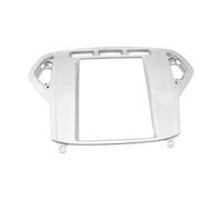 Radio De Coche 2 DIN De 9.7 Pulgadas Marco Multimedia Reproductor De Vídeo Navegación DVD Panel Embellecedor para Ford para Mondeo 2007-2010 POMPOMPUR(Silver Frame)