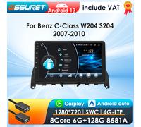 Radio de coche 2DIN Android 13 para Mercedes Benz Clase C W204 S204 2007-2010 Multimedia GPS 4G inalámbrico CarPlay autoradio sin DVD W5 (8Core 4G 64G)