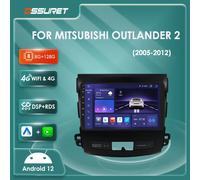 Radio con GPS para coche, reproductor Multimedia con Android, Carplay, pantalla, c-crosser para Citroen, Mitsubishi Outlander 2, Peugeot 4007 QS8 A 360camera