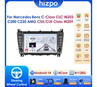 Radio de coche 2DIN de 8 pulgadas para Mercedes Benz Clase C CLC W203/ Clase CLK W209/ Clase G W463 GPS Carplay inalámbrico Android Auto 4G OBD DAB S8 AHDC2 AI