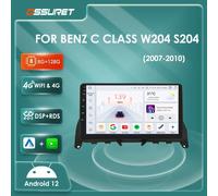 Reproductor Android OSSURET 6115 para Mercedes Benz Clase C W204 S204 2007-2010, Carplay, Radio para Auto, Multimedia, Pantalla Táctil GPS de 9 Pulgadas y 8 Núcleos P2CP rearcam AIPRO
