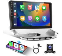 Radio de Coche 4GB+64GB para Peugeot 206 2004-2008/Citroen C2 2006-2013 Wireless Carplay Android Auto, Radio de Coche con Pantalla táctil de 9" con BT/Mirror Link/FM/RDS/WiFi/GPS/Control de Volante