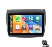 Radio de Coche Android 14 de 9" para Mitsubishi L200 Doble DIN GPS navegación satelital CarPlay Android Auto MirrorLink Bluetooth DSP USB SWC Compatible con OBDII Dab+ cámara de reversa (tamaño: 200