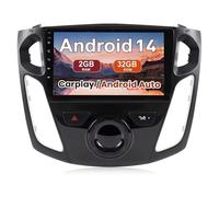Radio de Coche Android 15 para Ford Focus 2012 2013-2018，9 Pulgadas Radio Double DIN inalámbrico, Bluetooth Carplay, Visión Trasera en Directo HD, Carga rápida GPS(M200S 2G+32G)